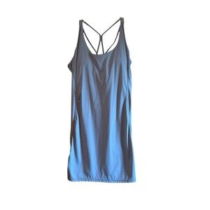 Athletic Blue Dress Strappy Shelf Bra